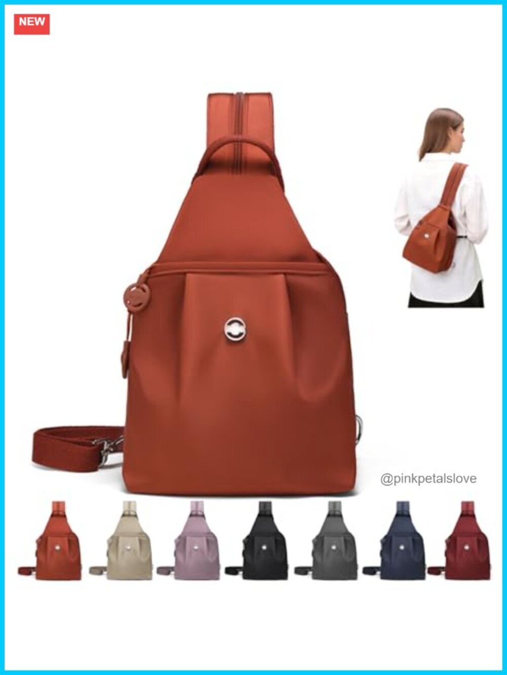 3-in-1 Convertible Anti Theft Travel Tote Backpack, Lightweight Sling Bag for